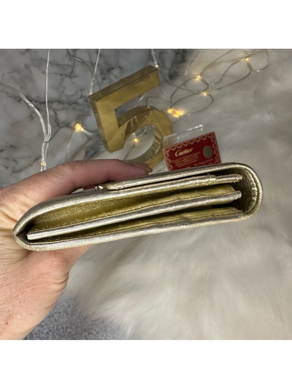 Authentic Cartier Love Collection Gold Calfskin Leather Long Wallet France Made - Picture 11 of 16